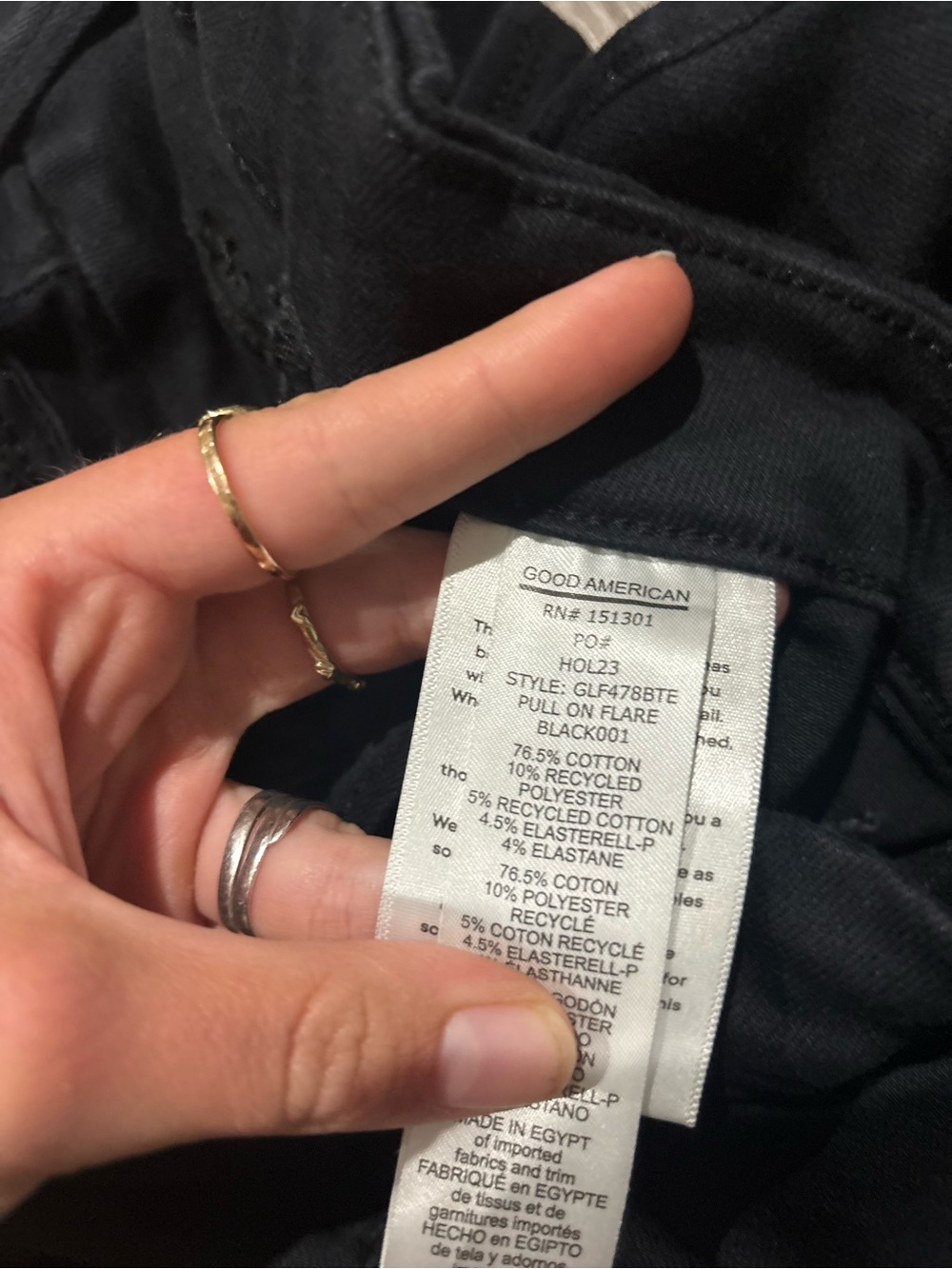 Good American Pull On Flare Pants Black Size Large - Picture 5 of 5